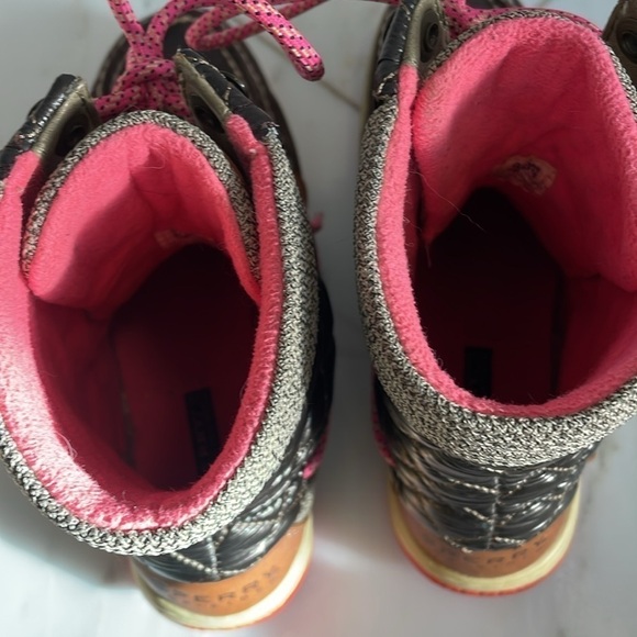 Sperry Top-sider quilted and leather high top boots, women 6.5 or big girl 4.5 - Picture 7 of 11